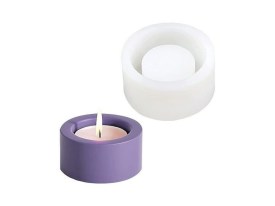 Molde silicona redondo porta velas o maceta
